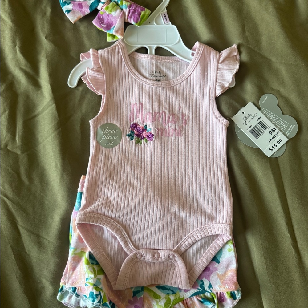 Baby Essentials Pink 3-Piece Set